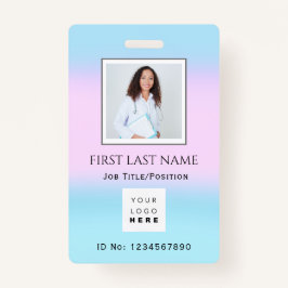 Tarjeta De Identificación Foto de código de barras Enfermera quirúrgica Médi