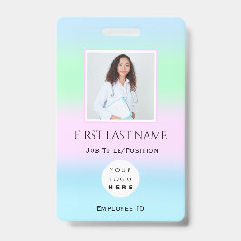 Tarjeta De Identificación Foto de código de barras IDCard Health Nurse Médic