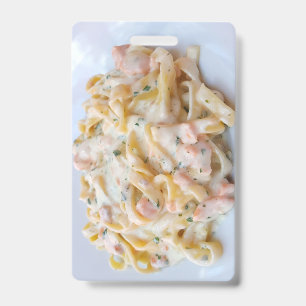 Tarjeta De Identificación Foto de comida personalizada de pasta