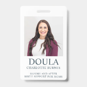 Tarjeta De Identificación Foto de Doula