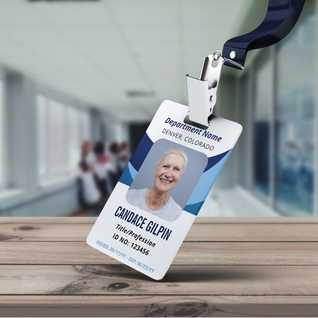 Tarjeta De Identificación Foto de empleado blanco azul de la Marina (Subido por el creador)