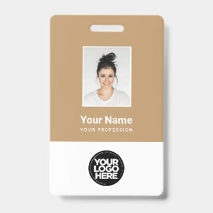Tarjeta De Identificación Foto de empleado de Camel, código de barras, logot