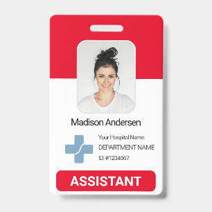 Tarjeta De Identificación Foto de empleado de hospital personalizado Qr Códi