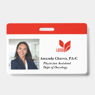 Tarjeta De Identificación Foto de empleado de negocio personalizada