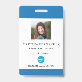Tarjeta De Identificación Foto de empleado del Hospital Médico Azul Personal