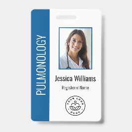 Tarjeta De Identificación Foto de empleado personalizada azul blanco ID médi