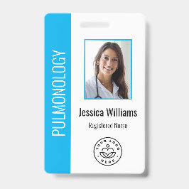 Tarjeta De Identificación Foto de empleado personalizada azul blanco ID médi