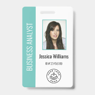 Tarjeta De Identificación Foto de empleado personalizada, código de barras,