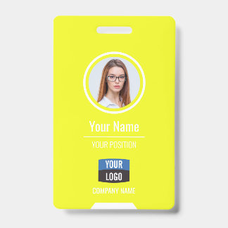 Tarjeta De Identificación Foto de empleado personalizada, código de barras, 