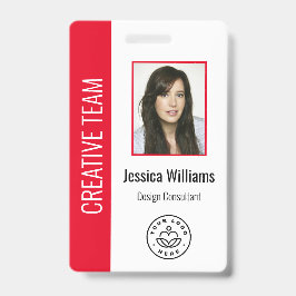 Tarjeta De Identificación Foto de empleado personalizada, código de barras,