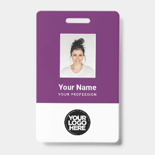Tarjeta De Identificación Foto de empleado personalizada, código de barras,