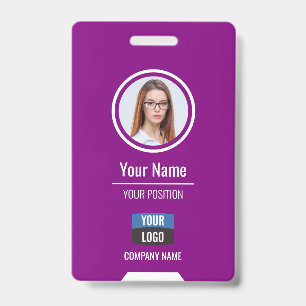 Tarjeta De Identificación Foto de empleado personalizada, código de barras,