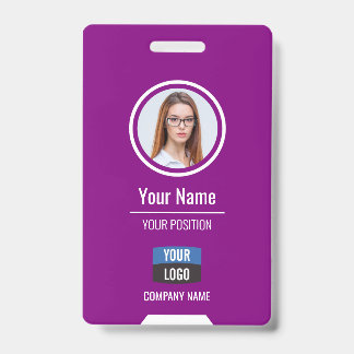 Tarjeta De Identificación Foto de empleado personalizada, código de barras, 
