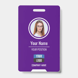 Tarjeta De Identificación Foto de empleado personalizada, código de barras, 
