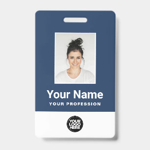 Tarjeta De Identificación Foto de empleado personalizada, código de barras,