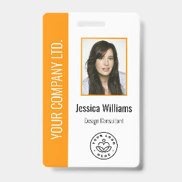 Tarjeta De Identificación Foto de empleado personalizada, código de barras, 
