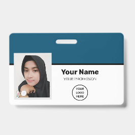 Tarjeta De Identificación Foto de empleado personalizada - Código de barras 