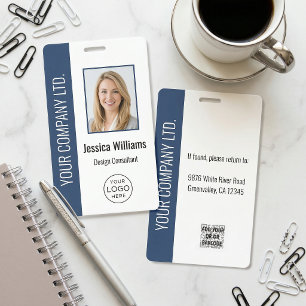 Tarjeta De Identificación Foto de empleado personalizada, código de barras,