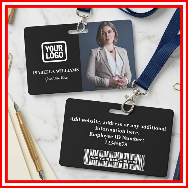 Tarjeta De Identificación Foto de empleado personalizada, código de barras,  (Subido por el creador)