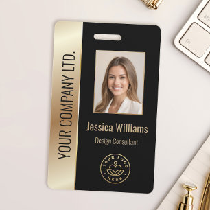 Tarjeta De Identificación Foto de empleado personalizada, código de barras, 