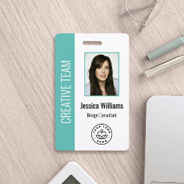 Tarjeta De Identificación Foto de empleado personalizada, código de barras, 