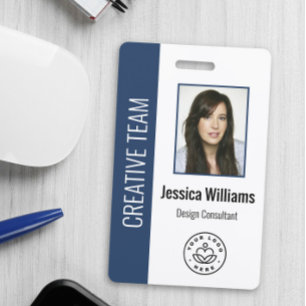 Tarjeta De Identificación Foto de empleado personalizada, código de barras,