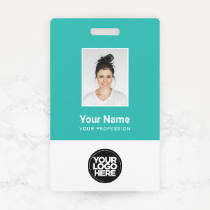 Tarjeta De Identificación Foto de empleado personalizada, código de barras,