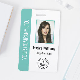 Tarjeta De Identificación Foto de empleado personalizada, código de barras, 