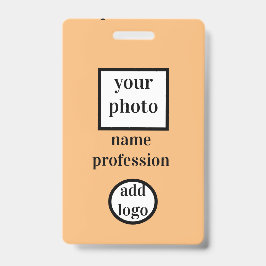 Tarjeta De Identificación foto de empleado personalizada, código de barras, 