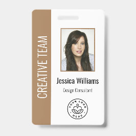 Tarjeta De Identificación Foto de empleado personalizada, código de barras, 