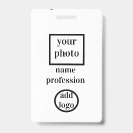 Tarjeta De Identificación foto de empleado personalizada, código de barras, 