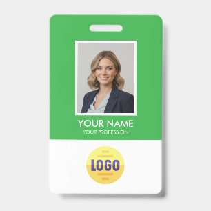 Tarjeta De Identificación Foto de empleado personalizada, código de barras,
