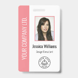 Tarjeta De Identificación Foto de empleado personalizada, código de barras,