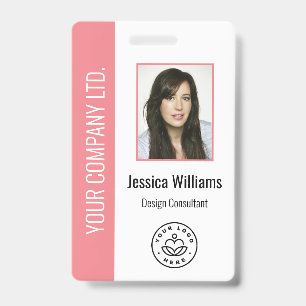 Tarjeta De Identificación Foto de empleado personalizada, código de barras,