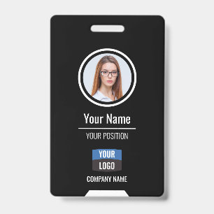 Tarjeta De Identificación Foto de empleado personalizada, código de barras,