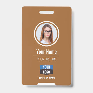 Tarjeta De Identificación Foto de empleado personalizada, código de barras, 