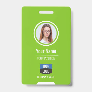 Tarjeta De Identificación Foto de empleado personalizada, código de barras,