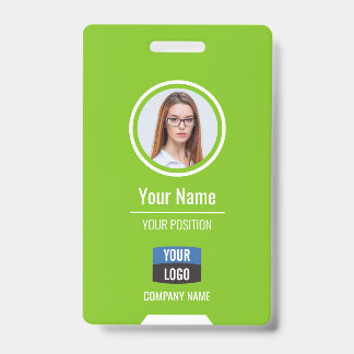Tarjeta De Identificación Foto de empleado personalizada, código de barras, 