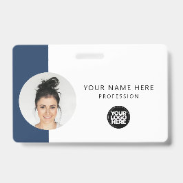 Tarjeta De Identificación Foto de empleado personalizada, código QR, logotip