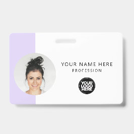Tarjeta De Identificación Foto de empleado personalizada, código QR, logotip