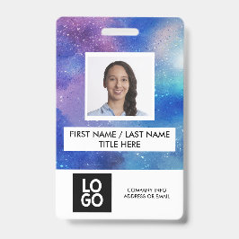 Tarjeta De Identificación Foto de empleado personalizada con nombre de Galax