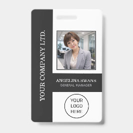 Tarjeta De Identificación Foto de empleado personalizada, logotipo, nombre,
