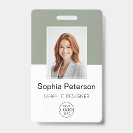 Tarjeta De Identificación Foto de empleado personalizada, logotipo, nombre