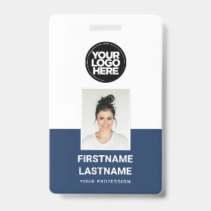Tarjeta De Identificación Foto de empleado personalizada, logotipo, nombre, 