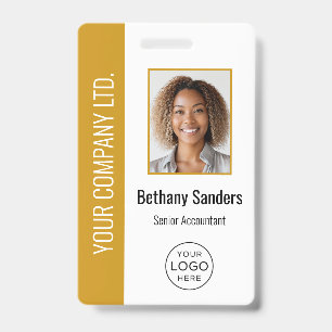 Tarjeta De Identificación Foto de empleado personalizada, logotipo, nombre m