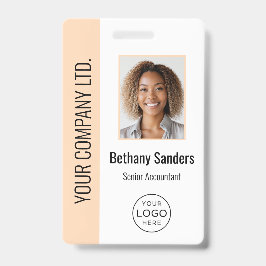 Tarjeta De Identificación Foto de empleado personalizada, logotipo, nombre m