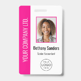 Tarjeta De Identificación Foto de empleado personalizada, logotipo, nombre r