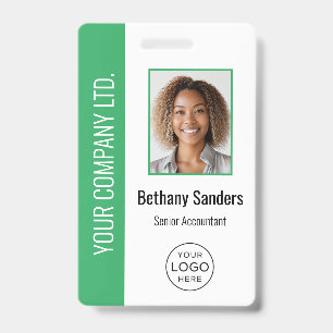 Tarjeta De Identificación Foto de empleado personalizada, logotipo, nombre v