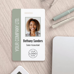 Tarjeta De Identificación Foto de empleado personalizada, logotipo, nombre v