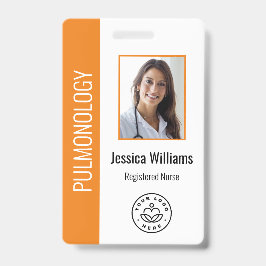Tarjeta De Identificación Foto de empleado personalizada naranja blanco ID m